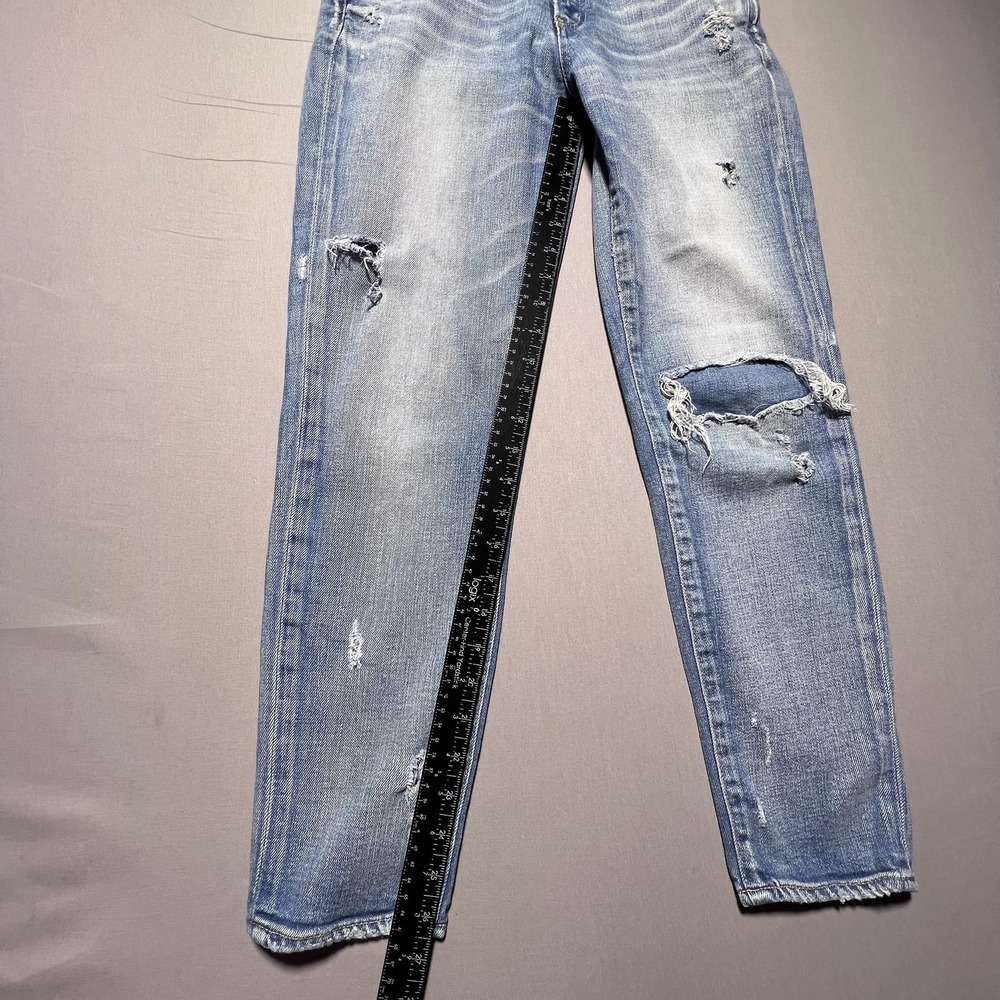 Moussy Vintage Lenwood Skinny Jeans Womens Light Wash Distressed Slim 30x26.5 - Picture 13 of 16